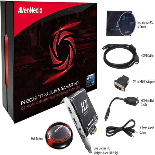 Brand New - AVerMedia Recentral Live Gamer HD & Hot Button 1080p Capture Card