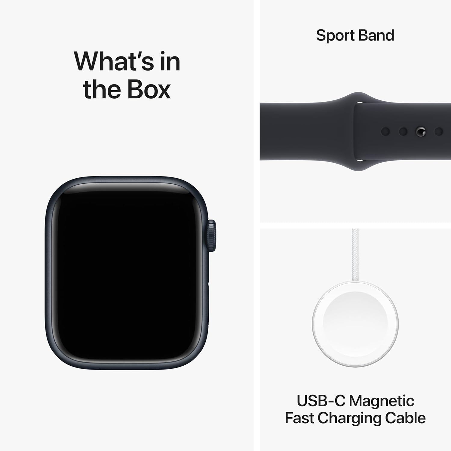 Open Box - Apple MR9A3LW/A Watch Series 9 [GPS 45mm] Smartwatch w/Midnight Aluminum Case w/Midnight Sport Band M/L