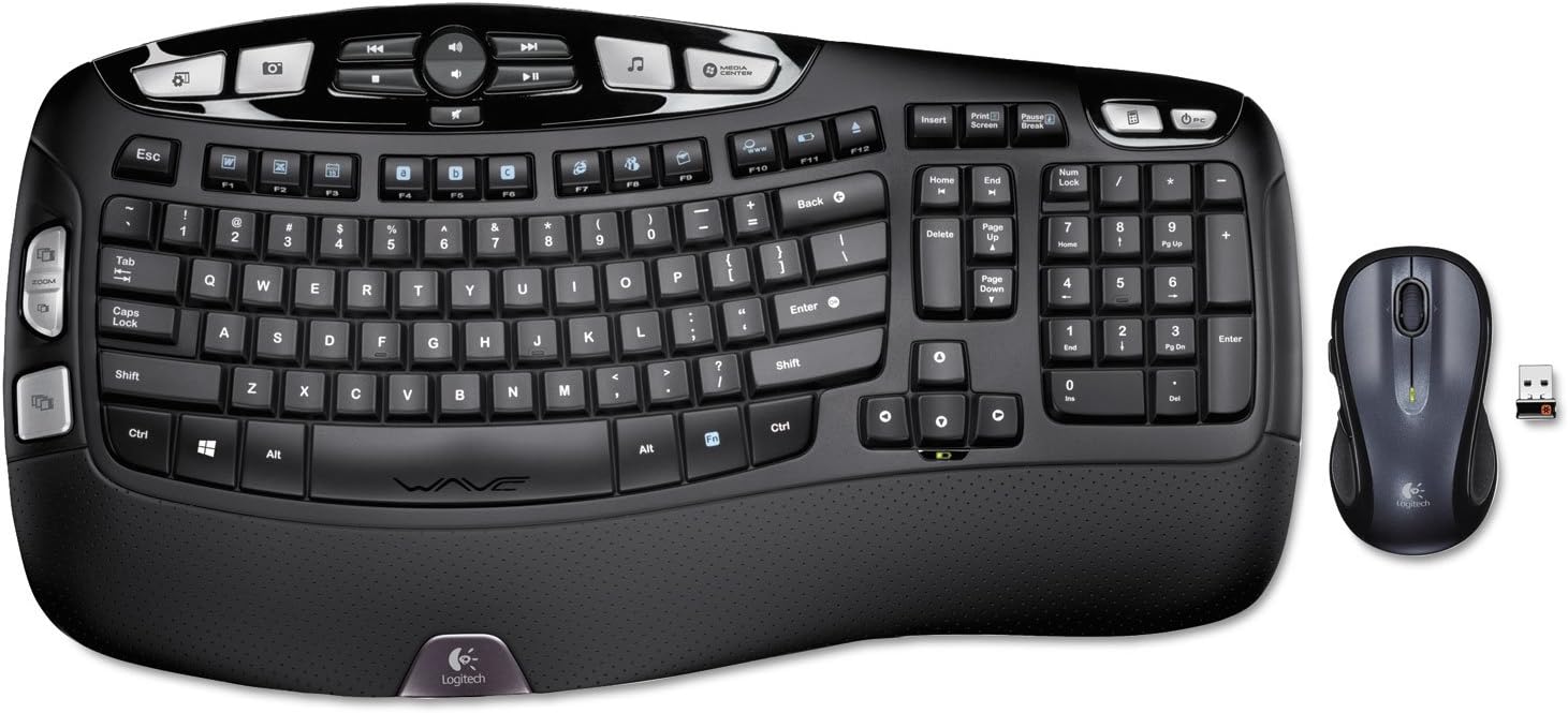 Refurbished (Excellent) - Logitech MK550 MK550 Wireless Ergonomic Wave Keyboard/Mouse Combo