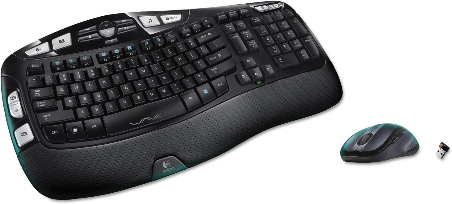 Refurbished (Excellent) - Logitech MK550 MK550 Wireless Ergonomic Wave Keyboard/Mouse Combo