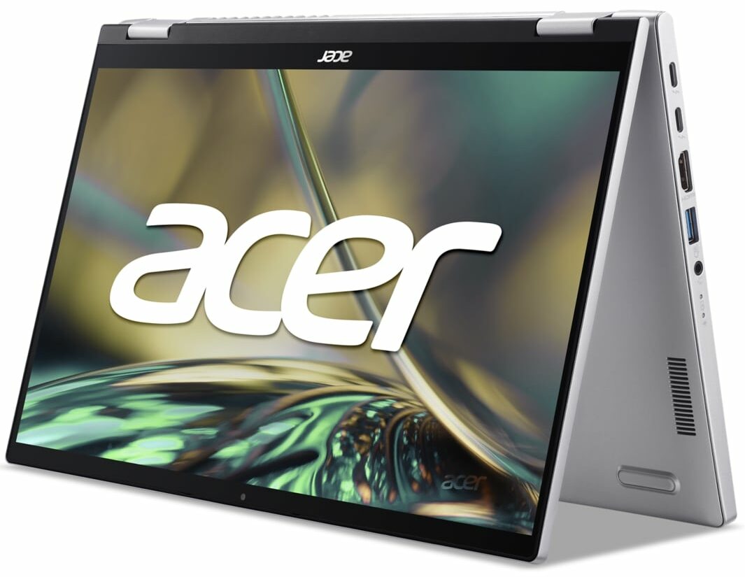 Refurbished (Excellent) - Acer Spin 3 SP314-55N 14" Touchscreen 2 in 1 Laptop - Pure Silver (Intel I5-1235U / 8 GB RAM / 512 GB NVMe / Windows 11 Home)