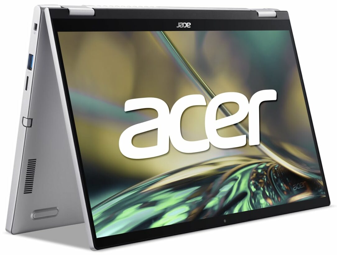 Refurbished (Excellent) - Acer Spin 3 SP314-55N 14" Touchscreen 2 in 1 Laptop - Pure Silver (Intel I5-1235U / 8 GB RAM / 512 GB NVMe / Windows 11 Home)