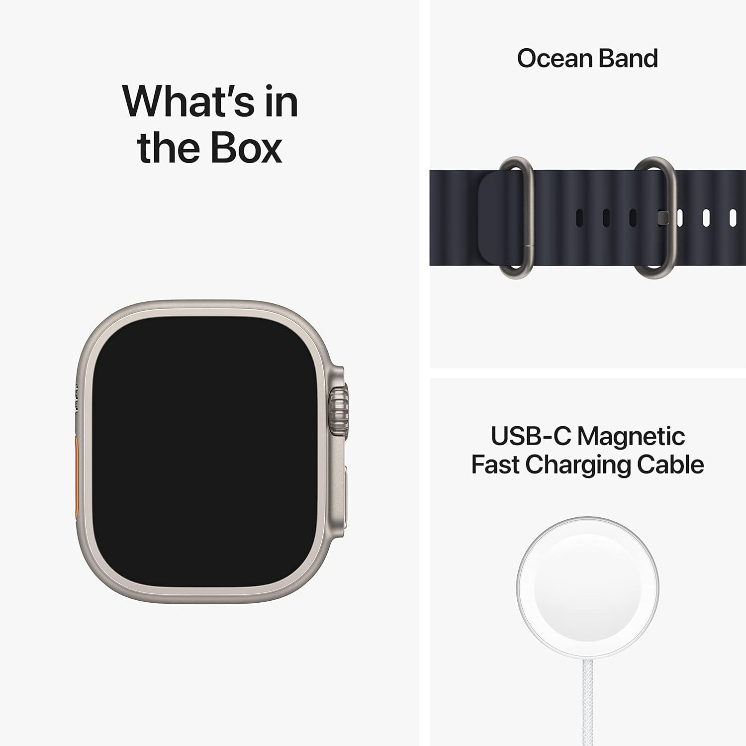 Open Box - Apple MQET3LL/A Watch Ultra (GPS + Cellular) 49mm Titanium w/ Midnight Ocean Band - Titanium (2022)